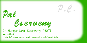 pal cserveny business card